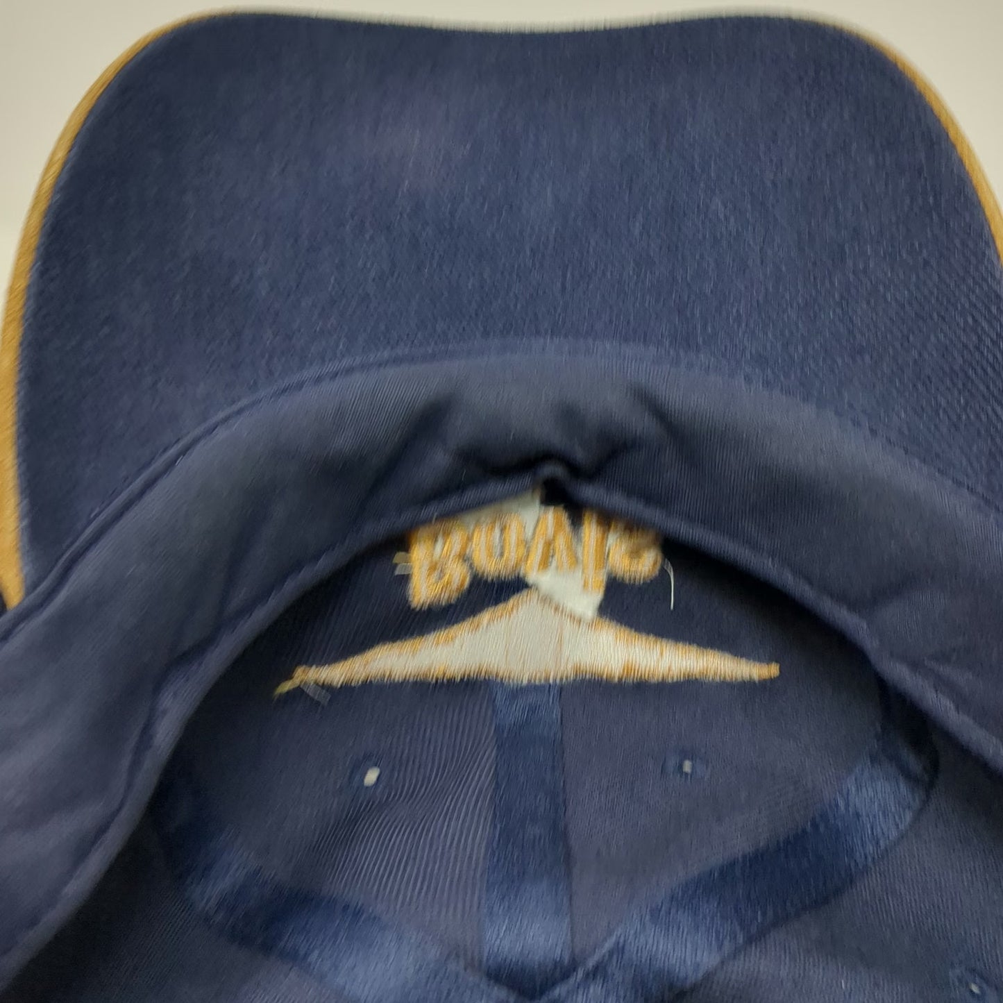 Bovis Lend Lease Baseball Cap Blue Brown Gold One Size Suede Brim Strapback Hat