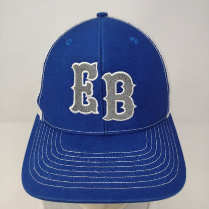 EB Snapback Trucker Hat Blue OSFA Adjustable Embroidered Mesh Back Richardson