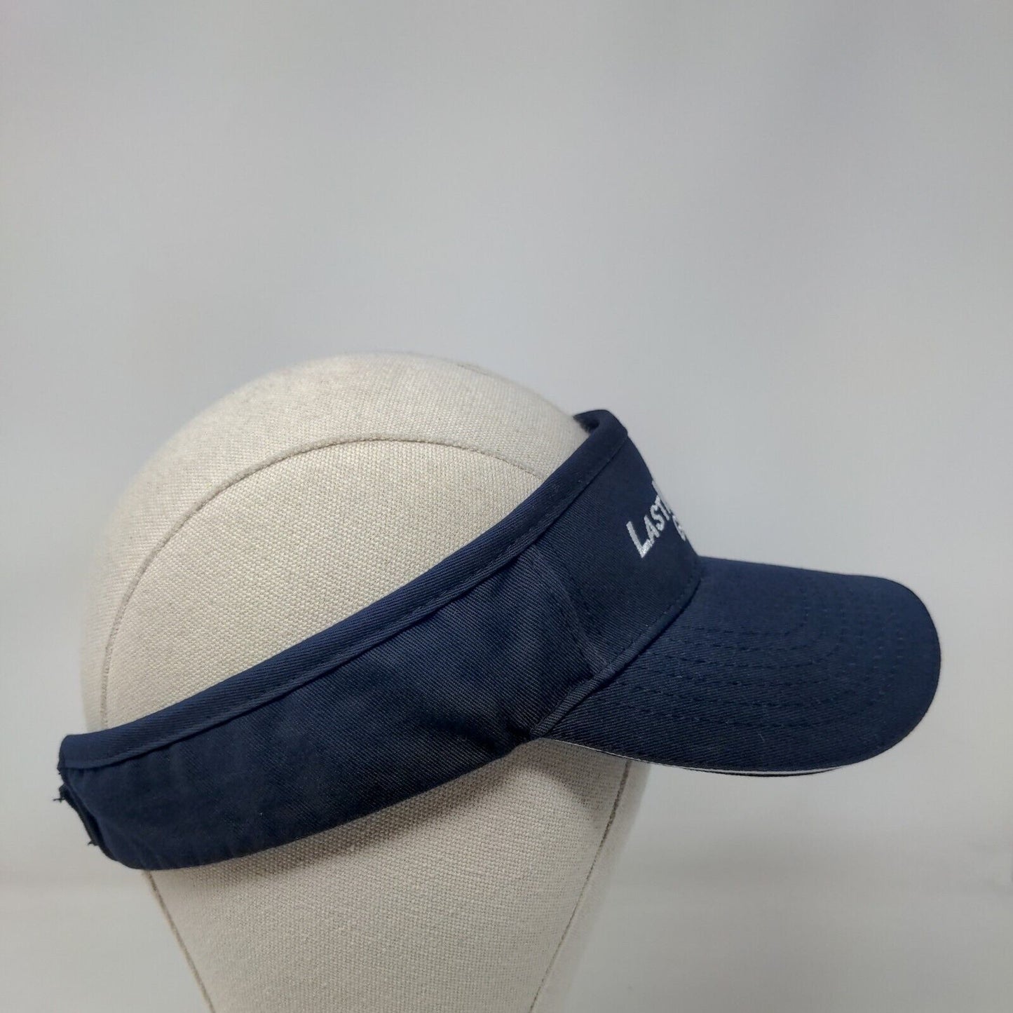 Last Minute Golfer Strapback Sun Visor Cap Hat Blue Adjustable Embroidered