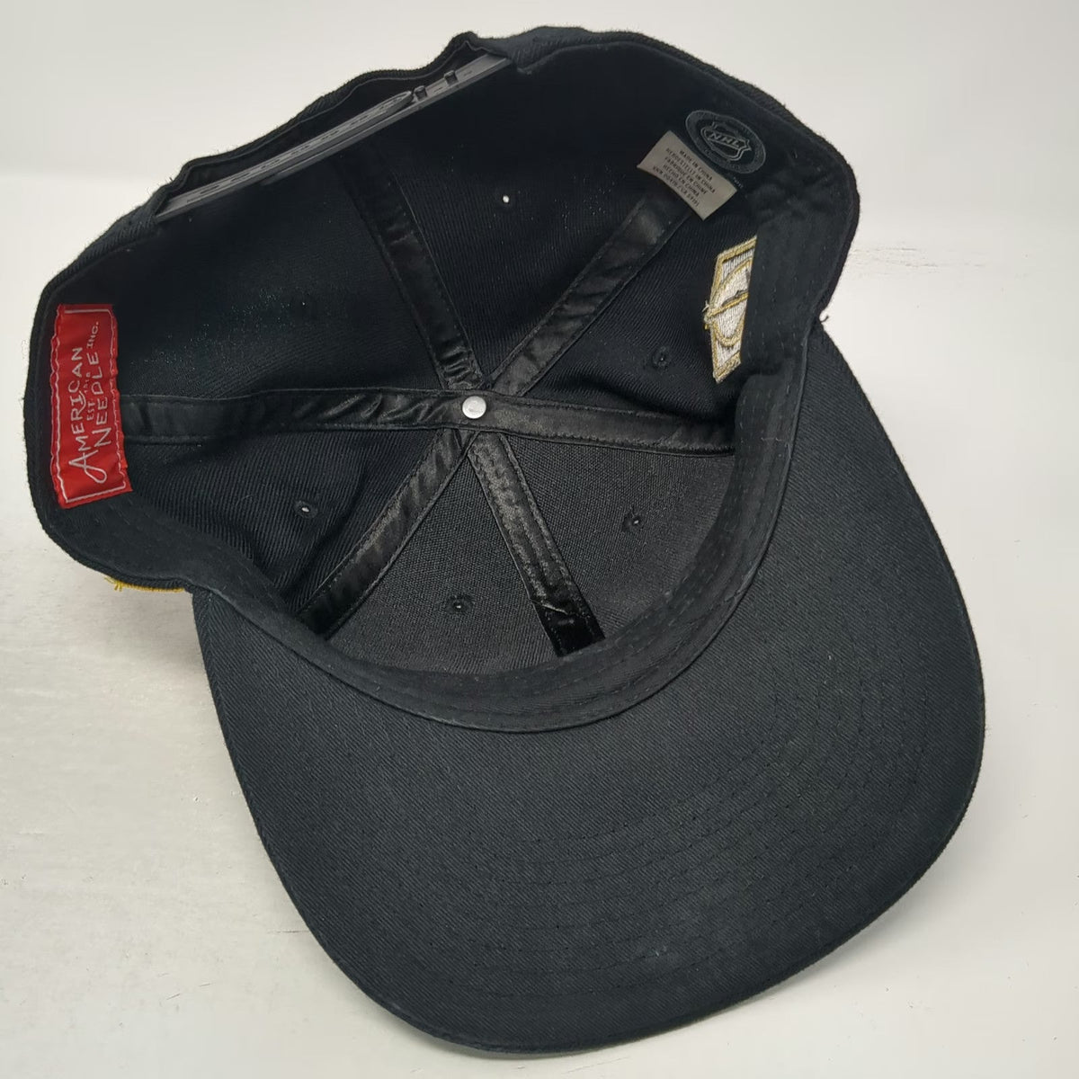 Vegas Golden Knights NHL American Needle Snapback Hat Black White One Size Patch