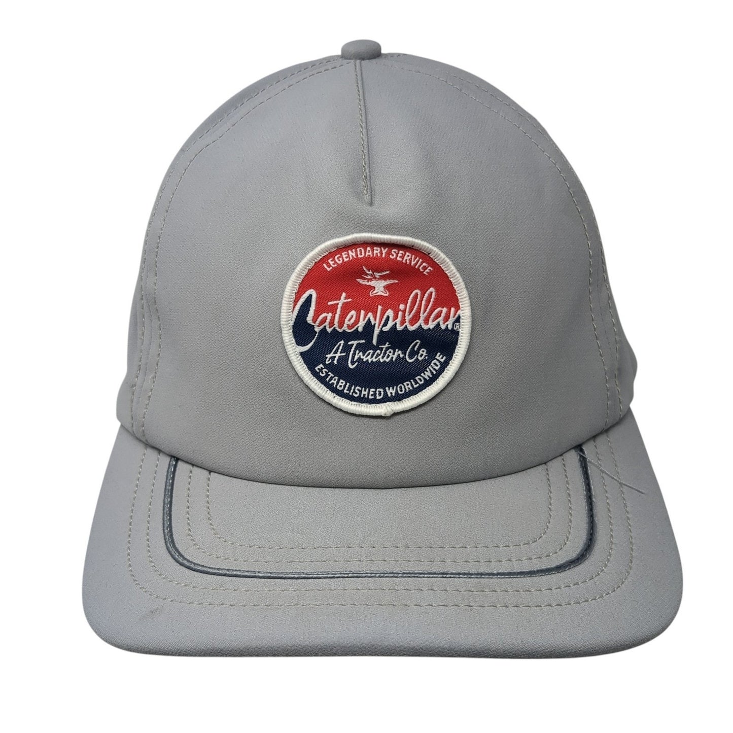 Caterpillar A Tractor Co Patch Snapback Hat Gray One Size Adjustable