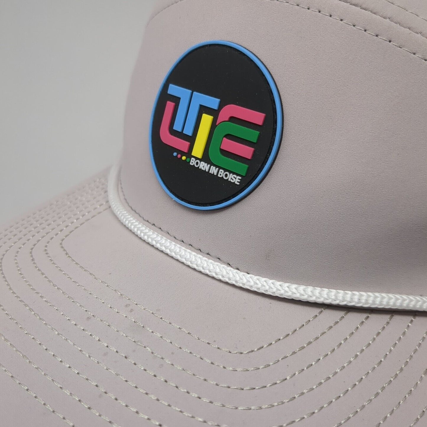 Telic Born in Boise Snapback Hat Gray OS Adjustable Rope Play Hard Recover