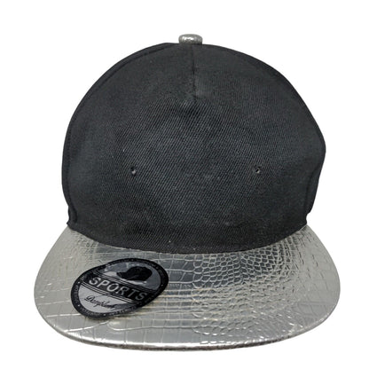 Sports Cap Snapback Hat Black One Size Adjustable Colorblock Damplush