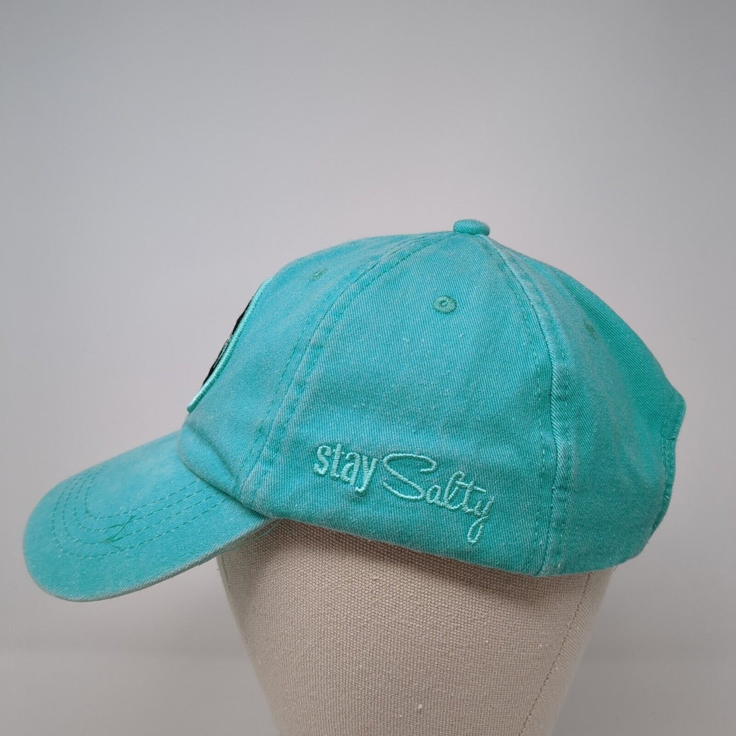 Key West Florida Stay Salty Strapback Hat Blue One Size Adjustable Embroidered