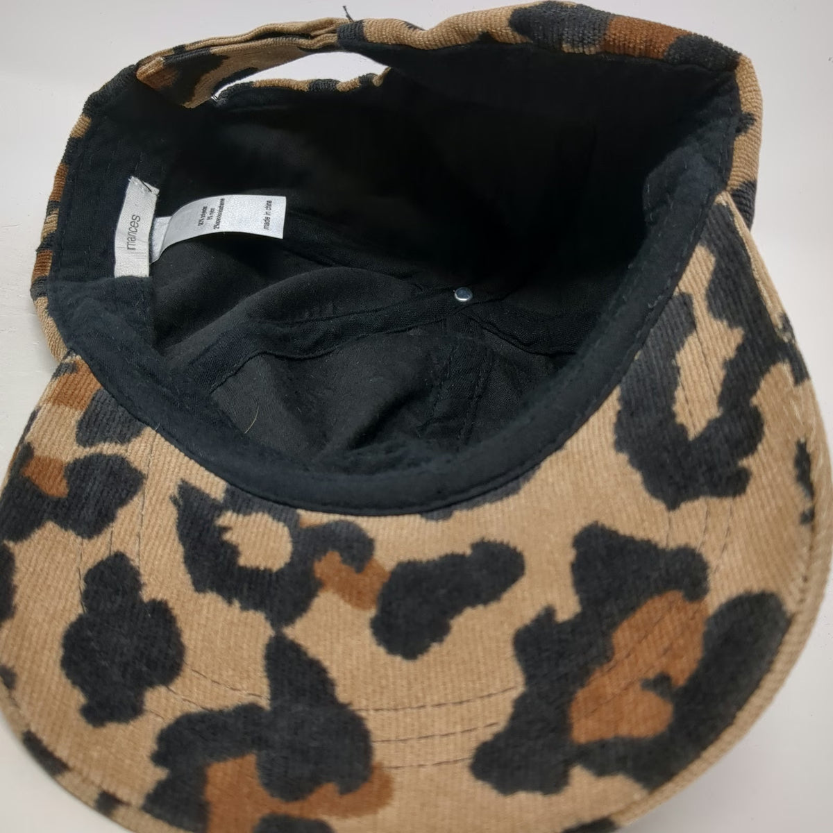 Maurices Baseball Cap Beige Black Brown One Size Leopard Animal Print Strap Hat