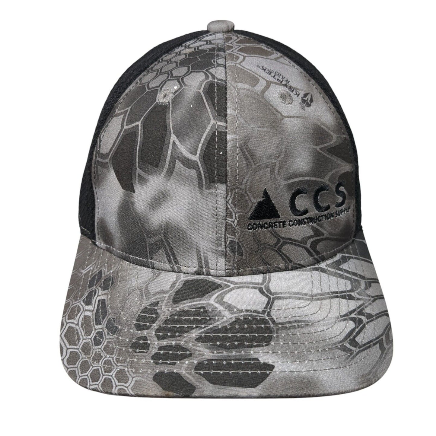 Concrete Construction Supply Snapback Trucker Hat Camo One Size Mesh Back