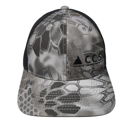 Concrete Construction Supply Snapback Trucker Hat Camo One Size Mesh Back
