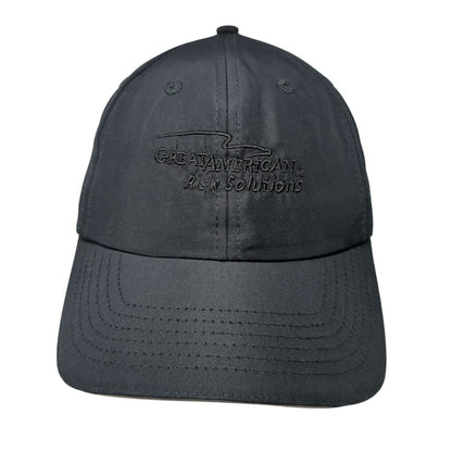 Great American Risk Solutions Strapback Hat Black One Size Adjustable