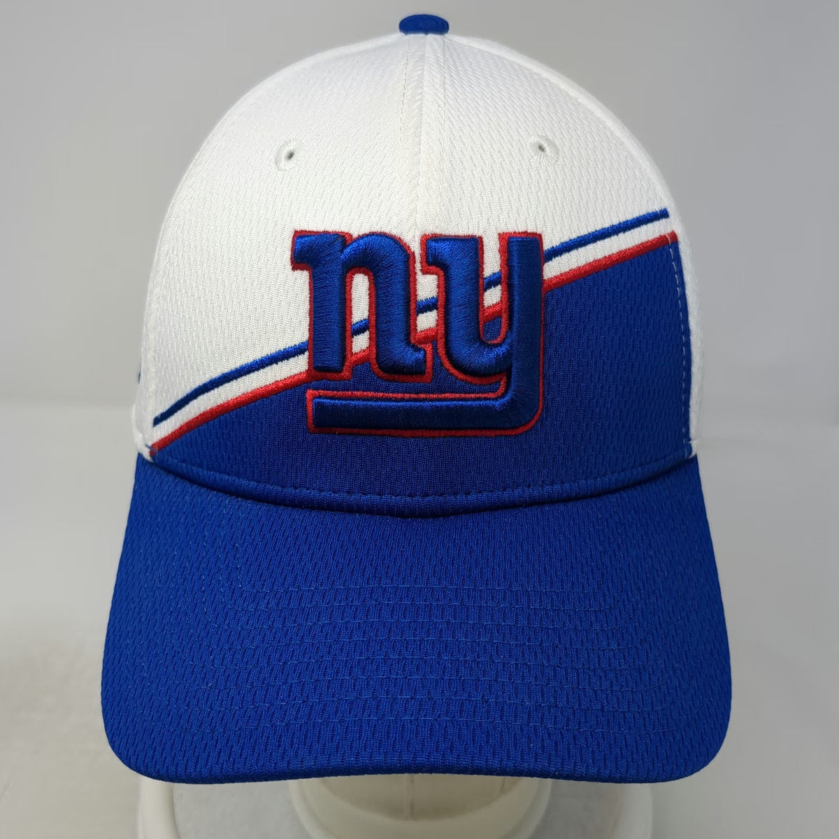 New Era New York Giants NFL Cap Blue White L 39THIRTY Stretch Fit Curved Brim