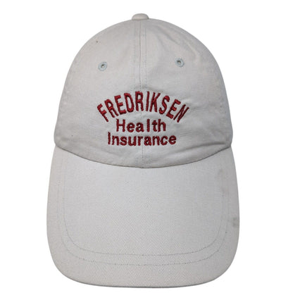 Fredriksen Health Insurance Strapback Hat Tan OS Adjustable Embroidered Magic