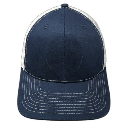 Richardson 112 Trucker Hat Blue One Size Mesh Snapback Blank Contrast Stitch