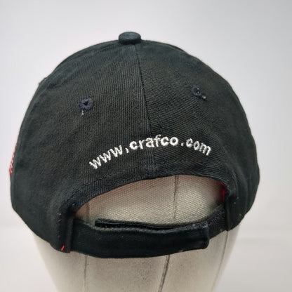 Crafco Baseball Cap Black One Size Hat American Flag Logo Strapback Pavement