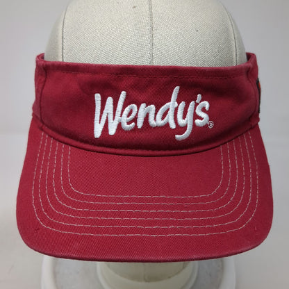 Adams Wendy's Dave Thomas Foundation Red Visor Hat One Size Cotton Strapback