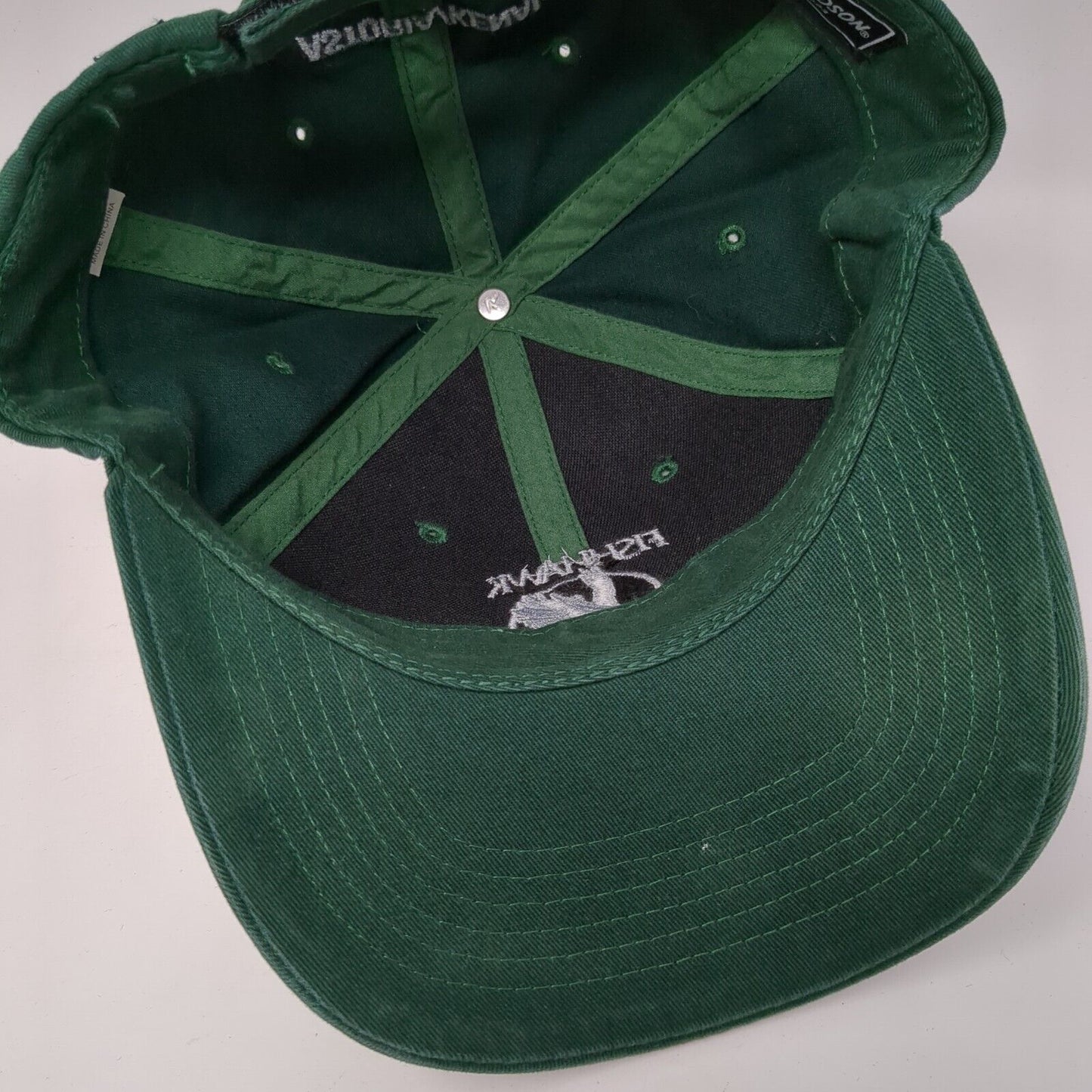 Fishhawk Fisheries Strapback Hat Green One Size Embroidered Astoria/Kenai