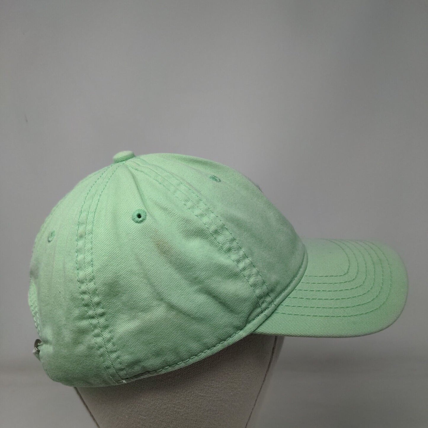 Palm Tree Slideback Hat Green OSFM Adjustable Embroidered Logo Vented Holes