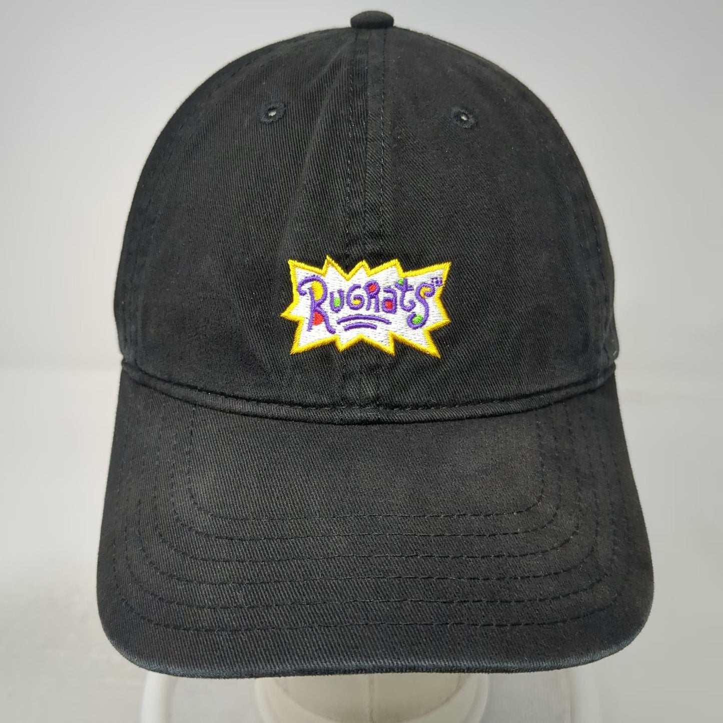 Nickelodeon Rugrats Baseball Cap Black One Size Embroidered Logo Slideback Hat