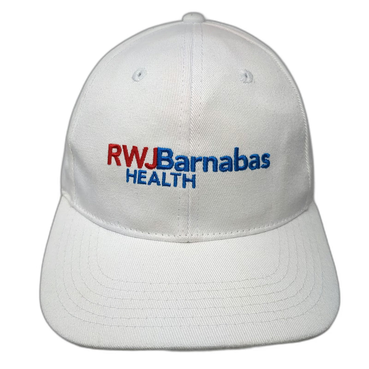 Baseball Cap White One Size RWJ Barnabas Health Strapback Cotton 6-Panel Hat