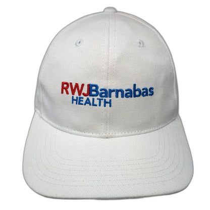 Baseball Cap White One Size RWJ Barnabas Health Strapback Cotton 6-Panel Hat