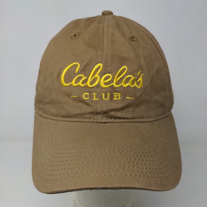 Cabela's Club Men's Slideback Hat Tan Adjustable Embroidered Logo