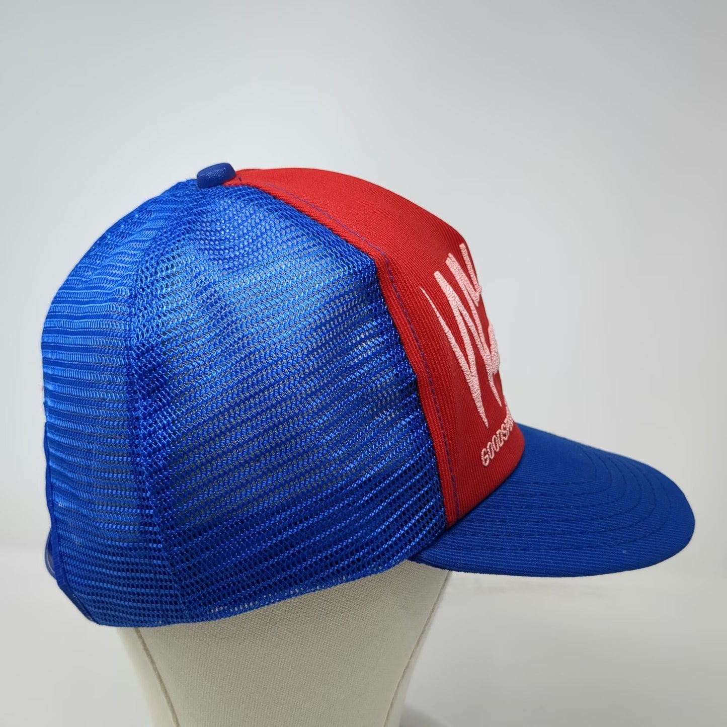 Newco Red Blue Trucker Hat OS Williams Chevrolet Dealer Mesh Snapback Vintage
