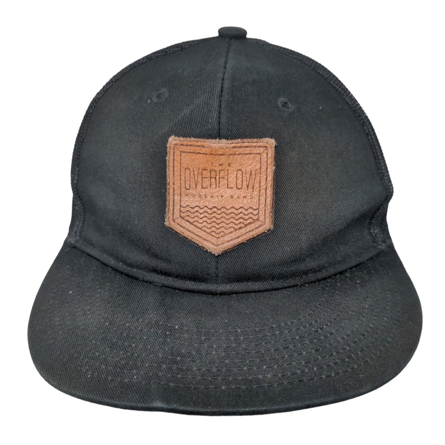 The Overflow Worship Band Snapback Trucker Hat Black One Size Mesh Back