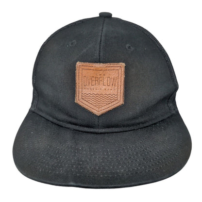 The Overflow Worship Band Snapback Trucker Hat Black One Size Mesh Back