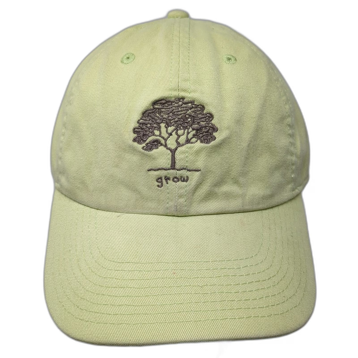 Life is Good Baseball Cap Green One Size Tree Grow Slogan Slideback Organic Hat