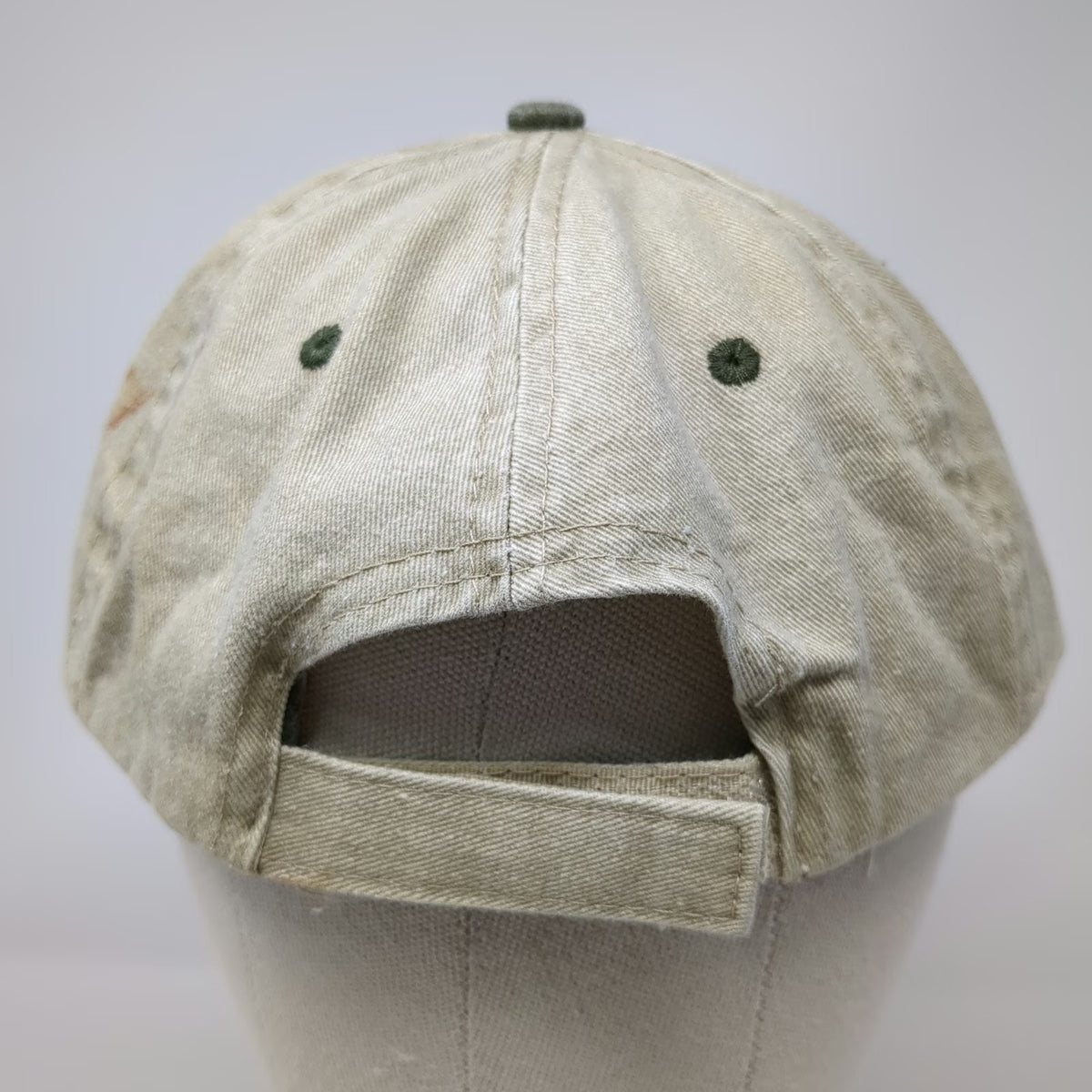 J Hats San Francisco Zoo Baseball Cap Beige Green One Size Strapback Cotton Hat