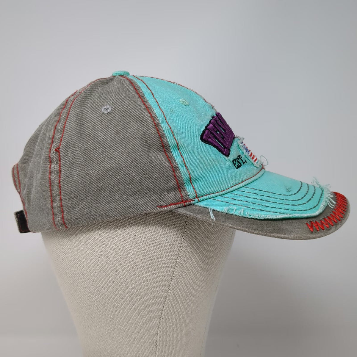 Lucky 7 USA Baseball Cap Blue One Size Yellowstone National Park Flag Hat Stitch