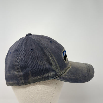 Fox Racing Inc Fitted Hat Blue Medium Flexfit Embroidered Vented Holes 6 Panel