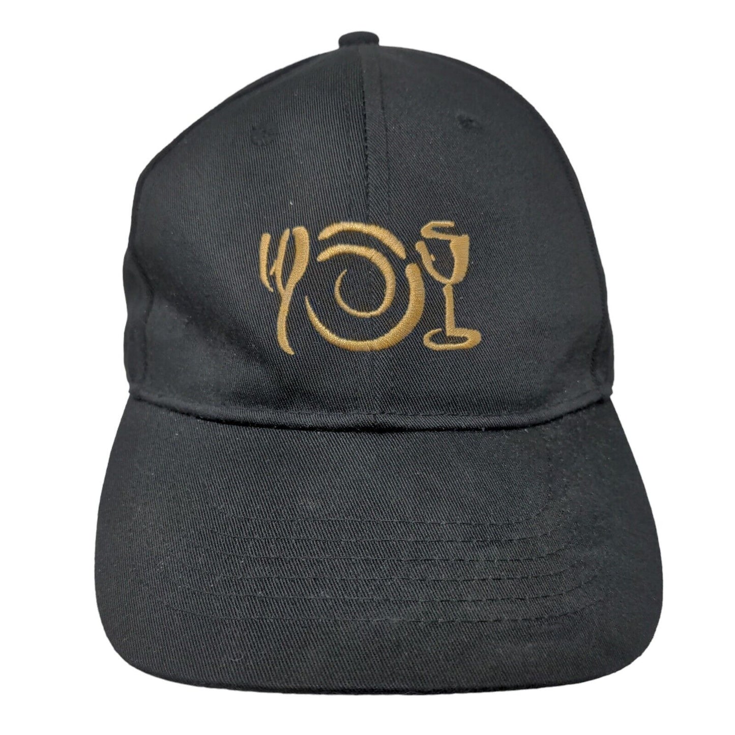 Teamworld Men's Snapback Hat Black Embroidered Dish Wineglass Logo