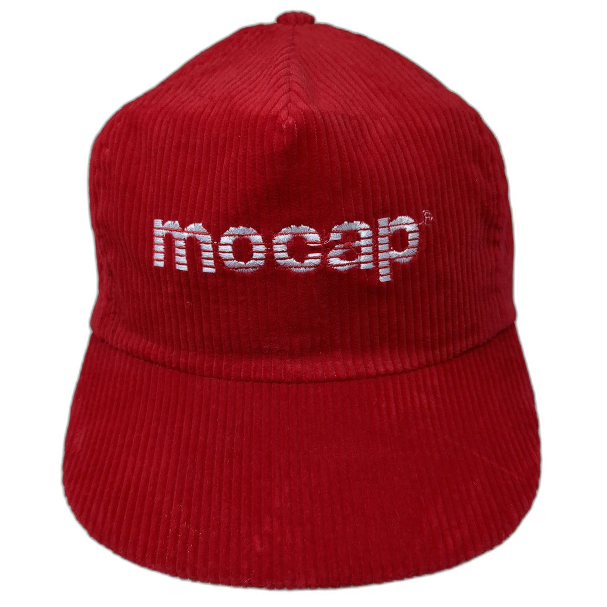 Rhone-Poulenc Mocap 5 Panel Red Hat One Size Corduroy Snapback Agriculture Logo