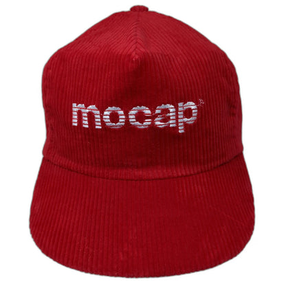 Rhone-Poulenc Mocap 5 Panel Red Hat One Size Corduroy Snapback Agriculture Logo
