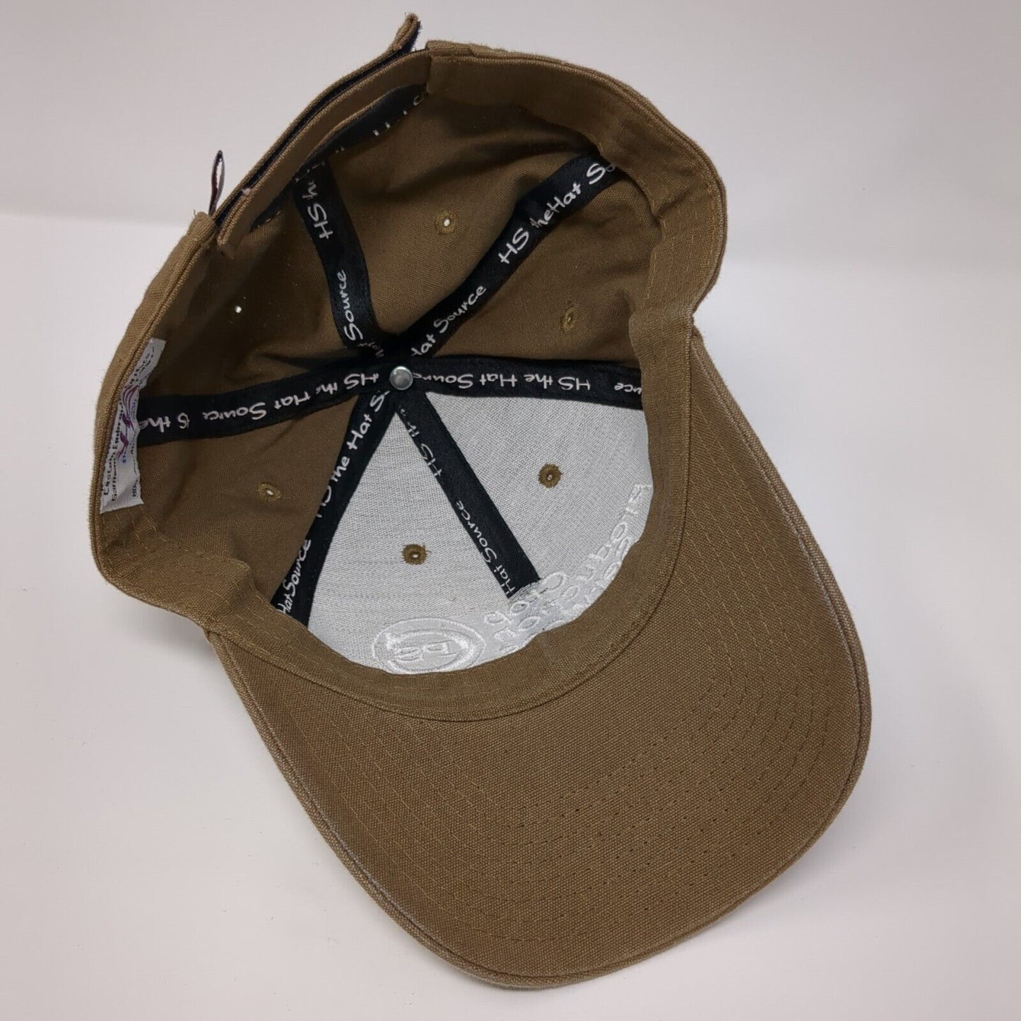 Crop Production Services Strapback Hat Brown OSFA Adjustable Embroidered