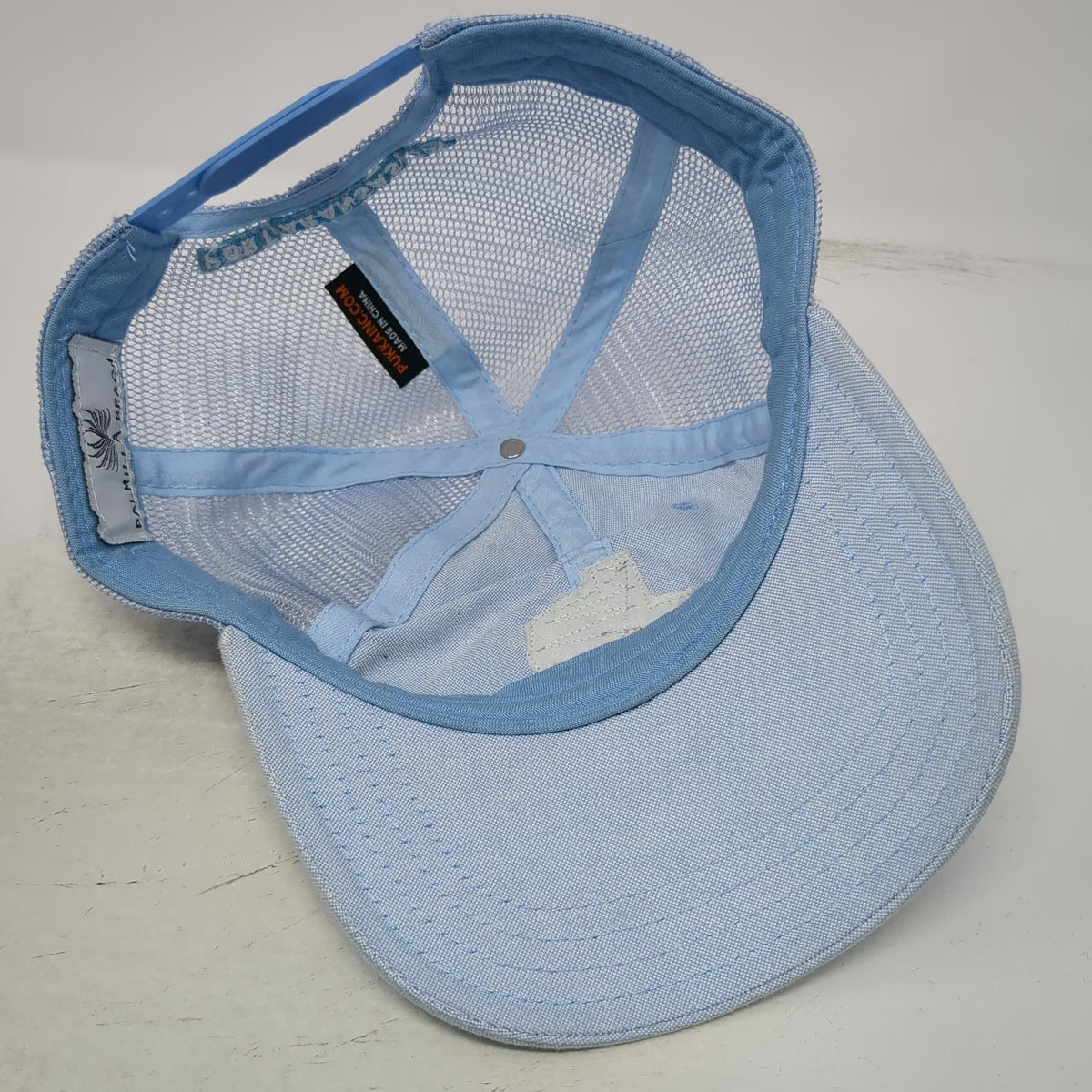 Palmilla Beach Trucker Hat Blue OSFM Port Aransas TX Mesh Snapback Texas Patch