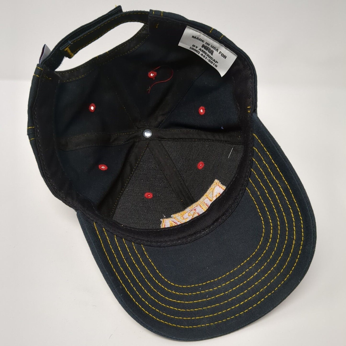 Friends of NRA Strapback Hat Blue One Size Adjustable Embroidered Pin