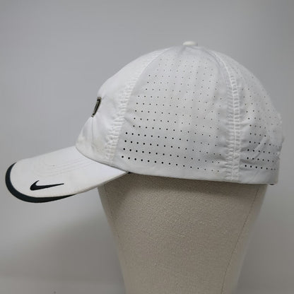 Nike Golf Baseball Cap White One Size EZGO Perforated Strapback Swoosh Hat