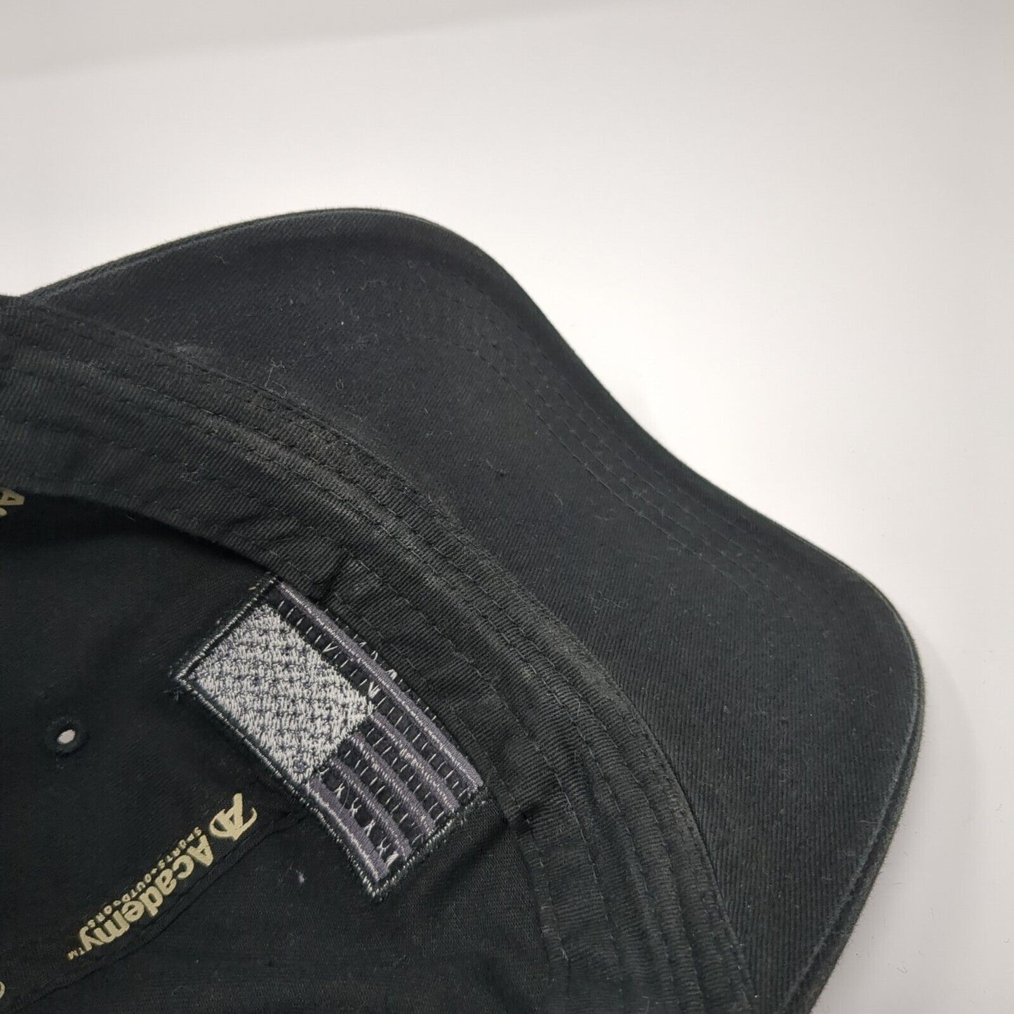 USA Flag Academy Sports+Outdoors Strapback Hat Black OS Adjustable Patriotic