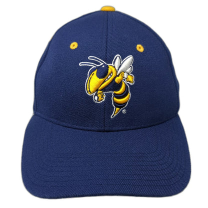 Georgia Tech Yellow Jackets NCAA Zephyr Blue White Hat Cap S Fitted Stretch