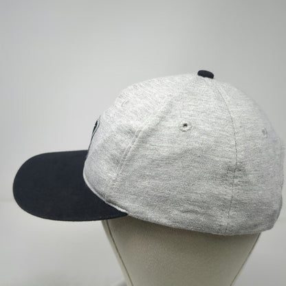 Nike Snapback Hat Gray Black OS Tennis Swoosh Cotton Patch Logo Brim Vintage