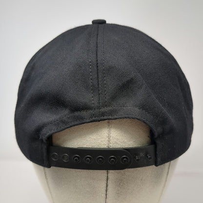 Unionwear Snapback Hat Black One Size Marines USMC Logo Contrast Stitching USA