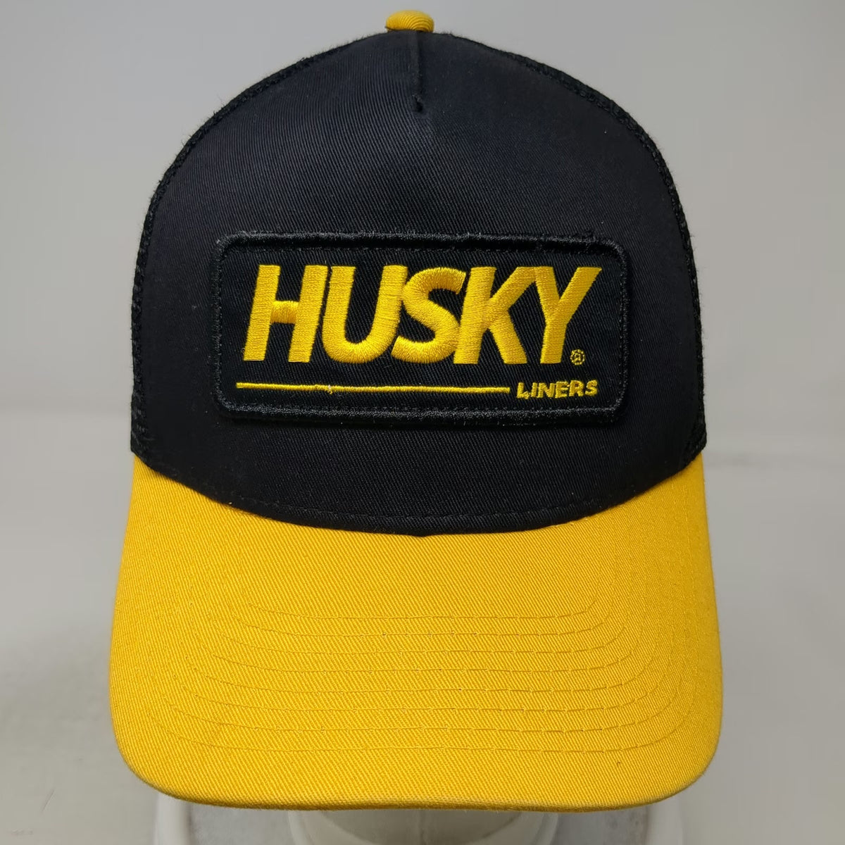 RealTree Trucker Hat Black Yellow One Size Husky Liners Patch Mesh Snapback