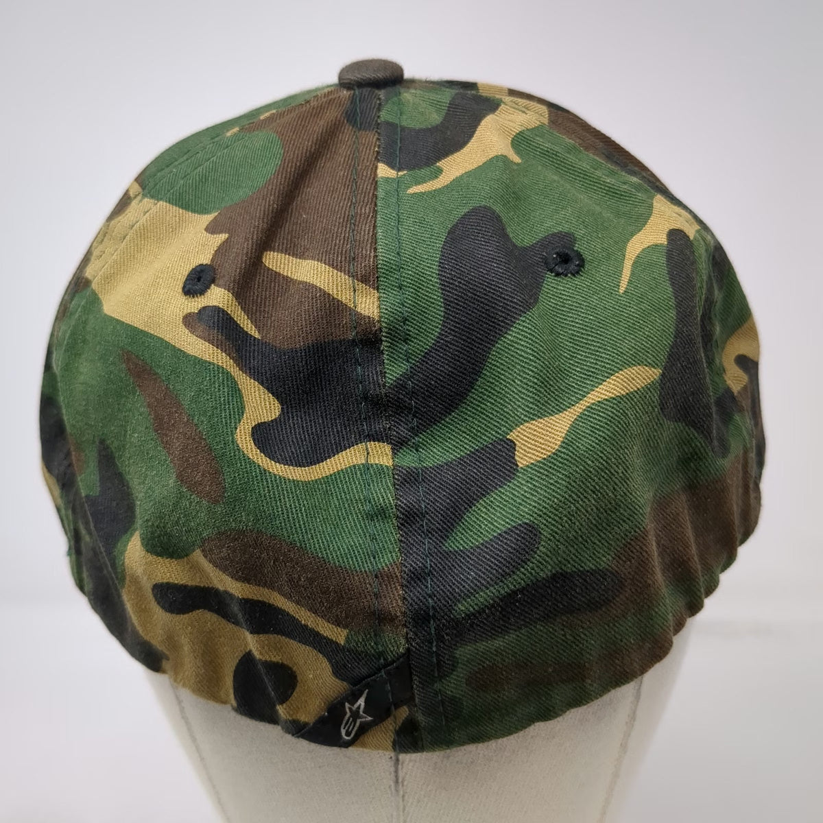 Alpinestars Baseball Cap Green Woodland Camo XL Flexfit Embroidered Logo Hat