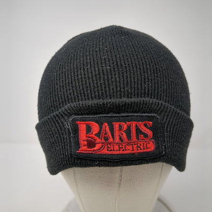 Barts Electric Knit Beanie Hat Black One Size Solid Embroidered Otto