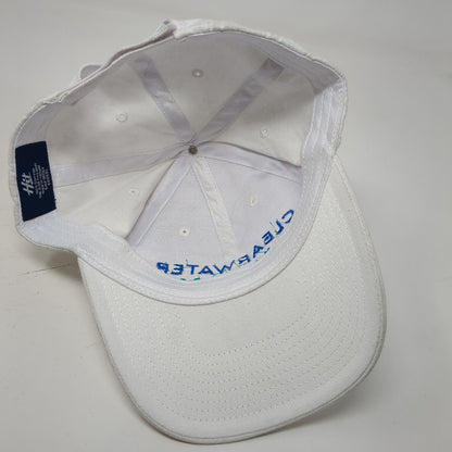 Clearwater Analytics Strapback Hat White One Size Embroidered 6 Panel