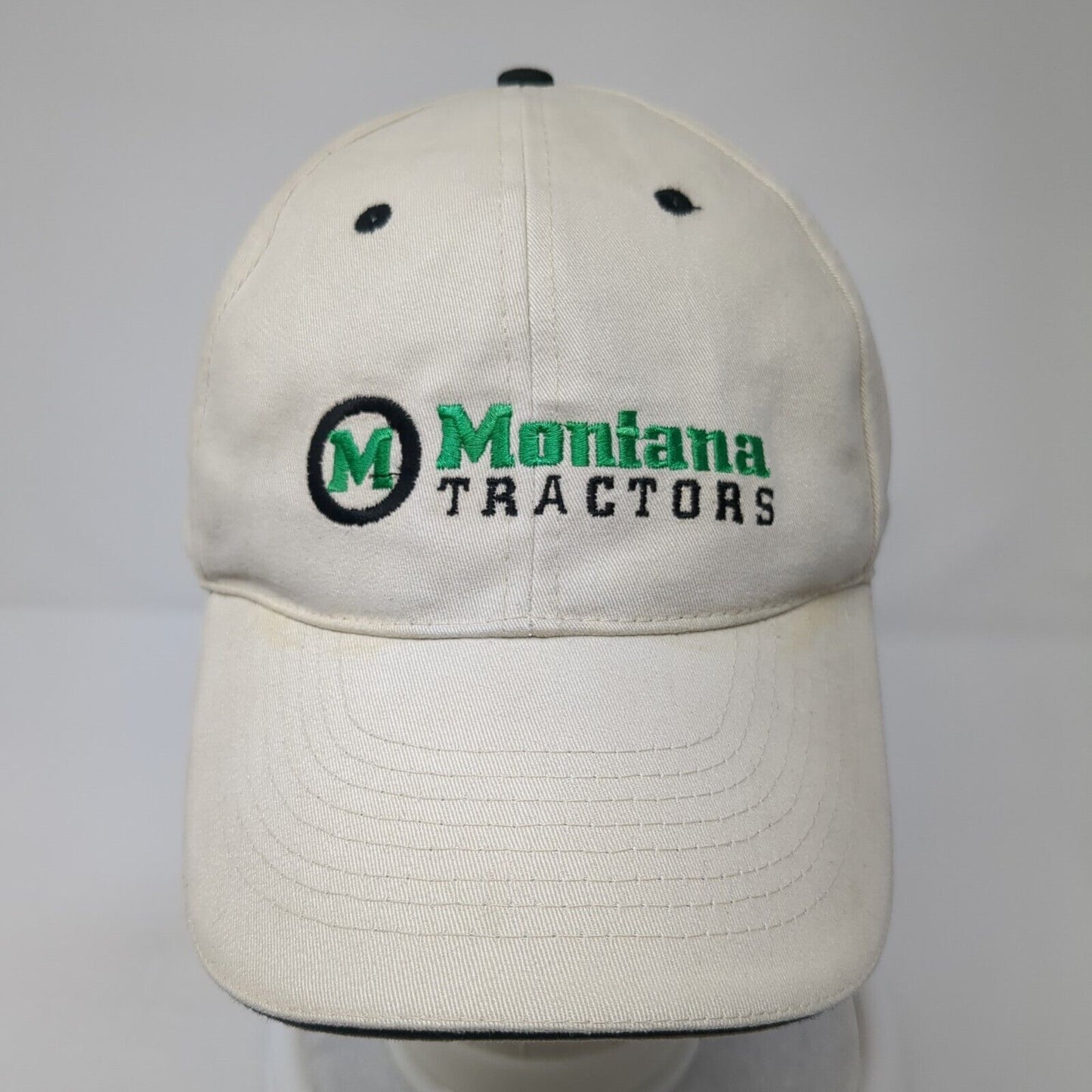 Montana Tractors Leader In Quality Strapback Hat Tan OS Adjustable Embroidered