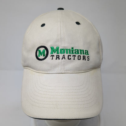Montana Tractors Leader In Quality Strapback Hat Tan OS Adjustable Embroidered