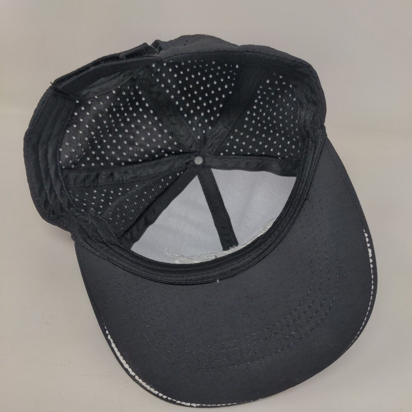Coca-Cola Strapback Hat Black One Size Adjustable Embroidered Breathable 6 Panel