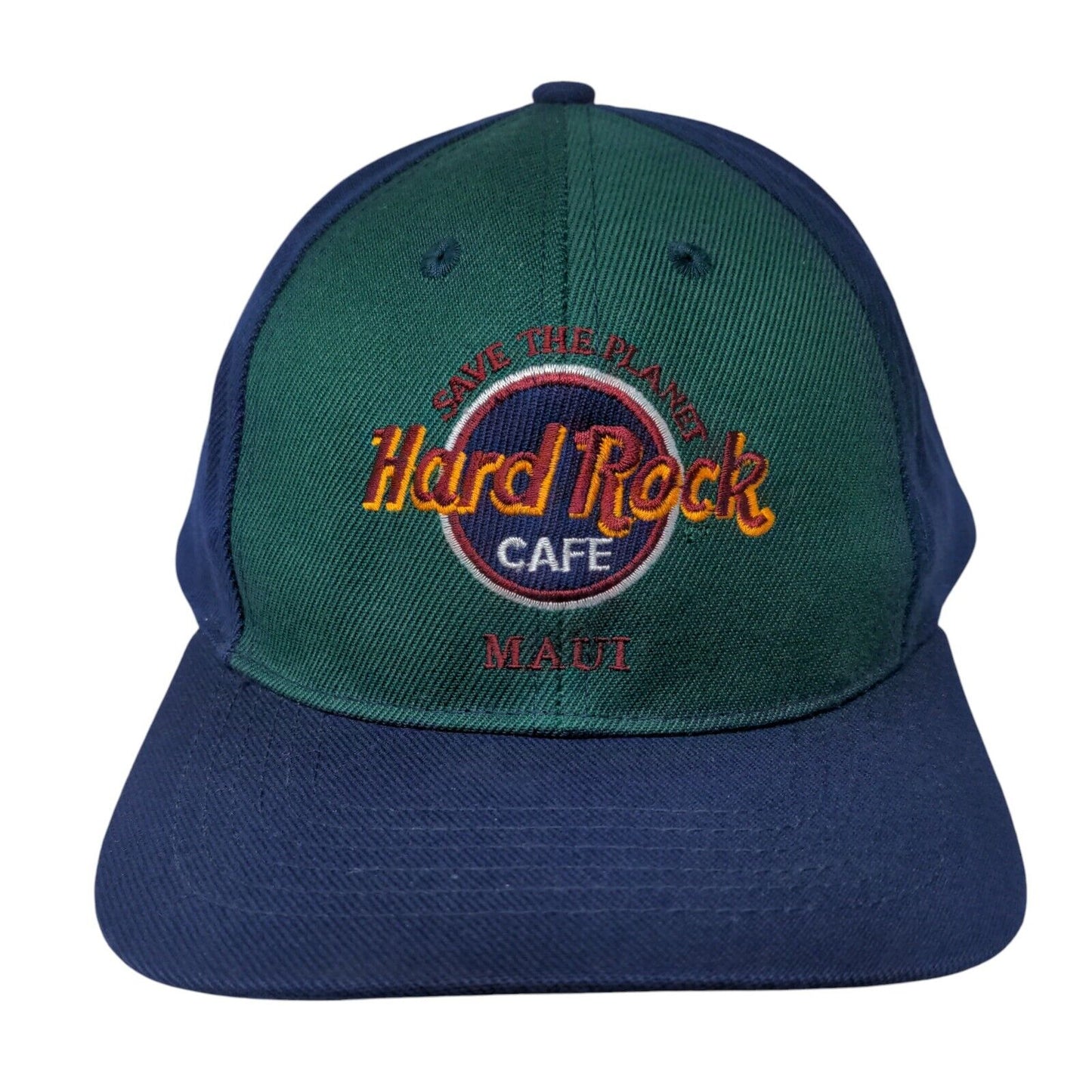 Hard Rock Cafe Maui Snapback Hat Multi OSFA Save The Planet Colorblock