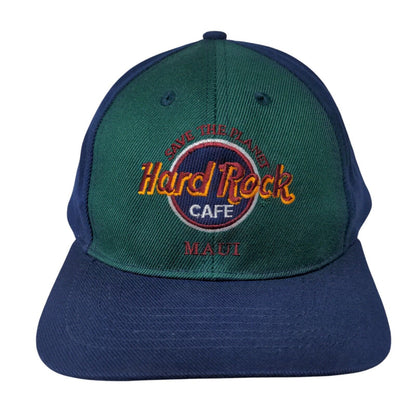 Hard Rock Cafe Maui Snapback Hat Multi OSFA Save The Planet Colorblock